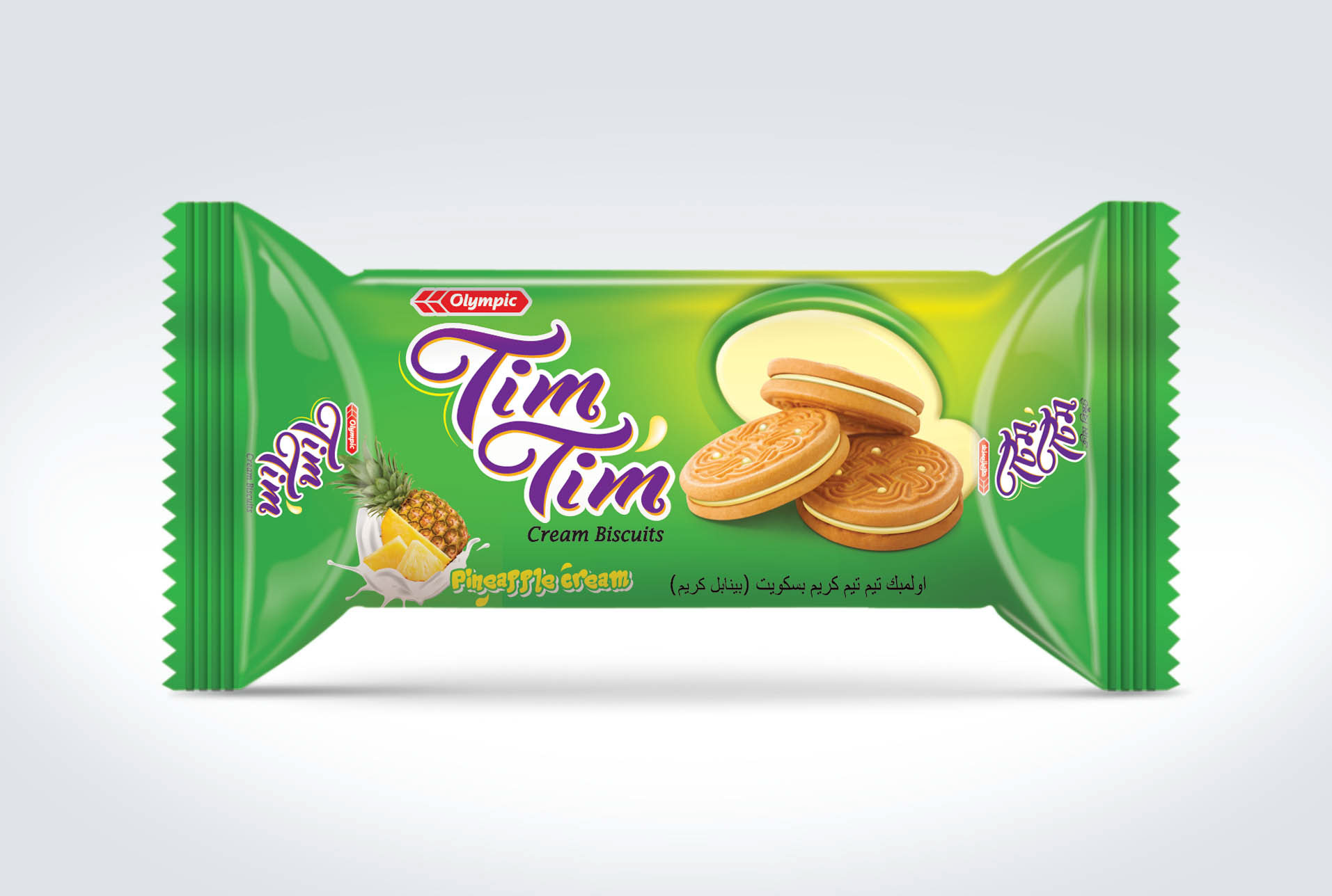 Olympic Tim Tim Pineapple Cream Biscuits 140 GM
